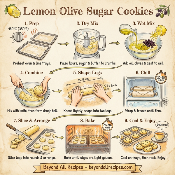 Lemon Olive Sugar Cookies instructions