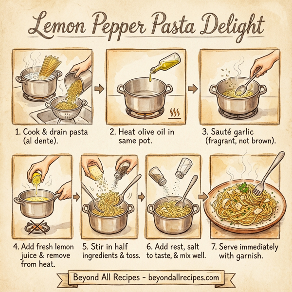 Lemon Pepper Pasta Delight instructions