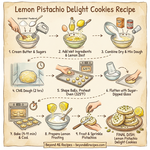 Lemon Pistachio Delight Cookies instructions