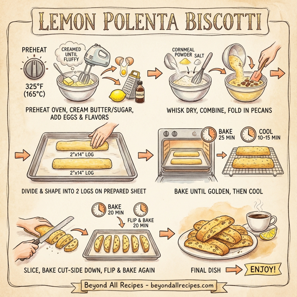 Lemon Polenta Biscotti instructions