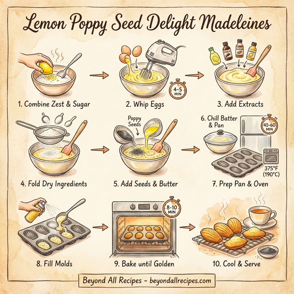 Lemon Poppy Seed Delight Madeleines instructions