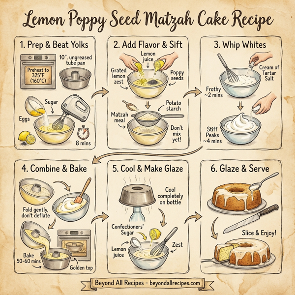 Lemon Poppy Seed Matzah Cake instructions