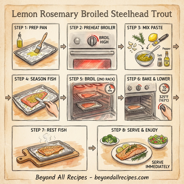 Lemon Rosemary Broiled Steelhead Trout instructions