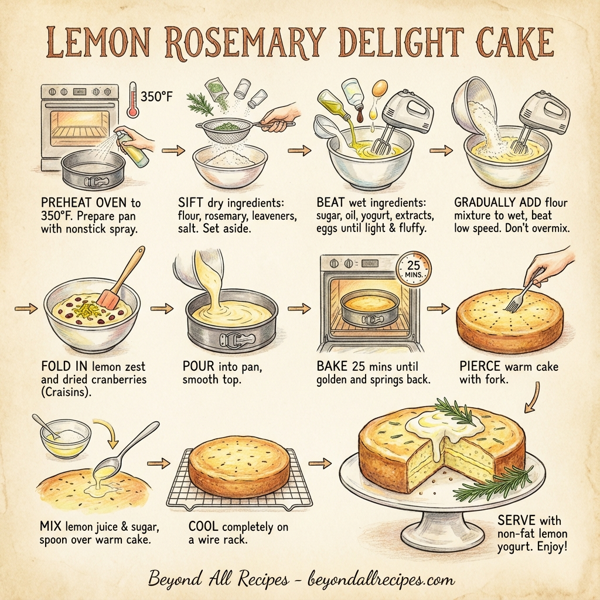 Lemon Rosemary Delight Cake instructions