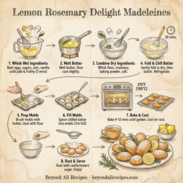 Lemon Rosemary Delight Madeleines instructions