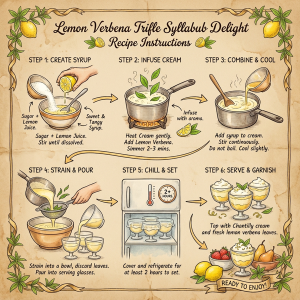 Lemon Verbena Trifle Syllabub Delight instructions