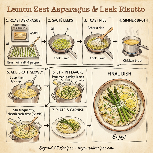 Lemon Zest Asparagus and Leek Risotto instructions