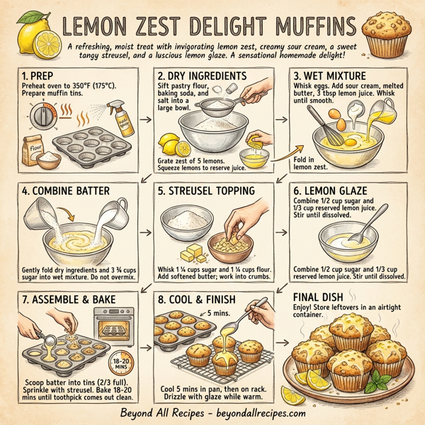 Lemon Zest Delight Muffins instructions