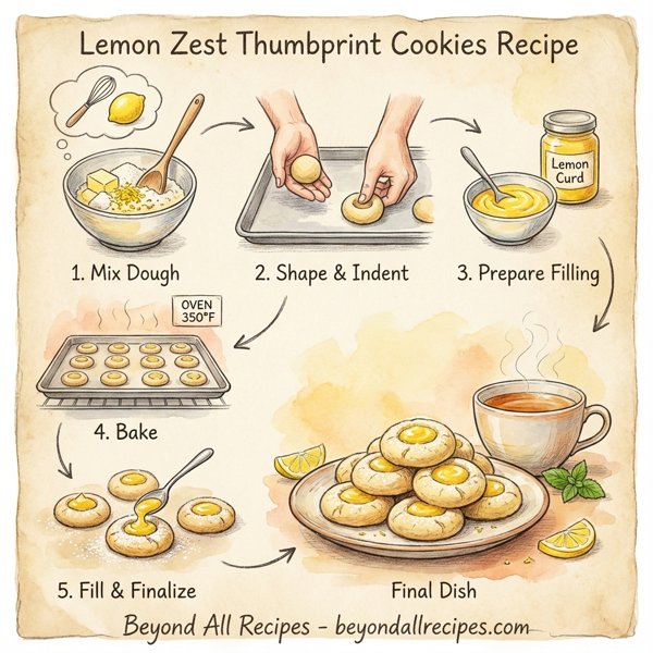 Lemon Zest Thumbprint Cookies instructions
