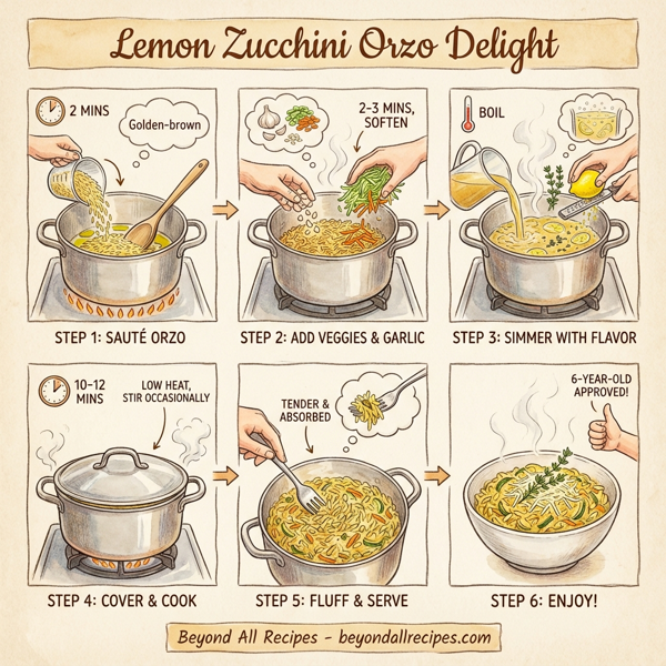 Lemon Zucchini Orzo Delight instructions