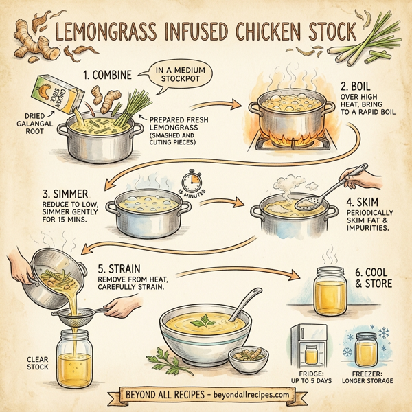 Lemongrass Infused Chicken Stock instructions