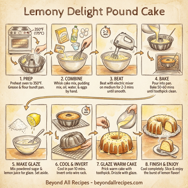 Lemony Delight Pound Cake instructions