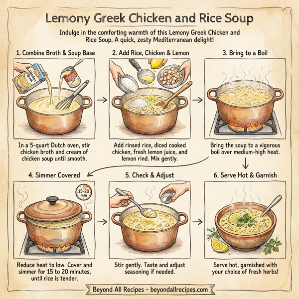 Lemony Greek Chicken and Rice Soup instructions