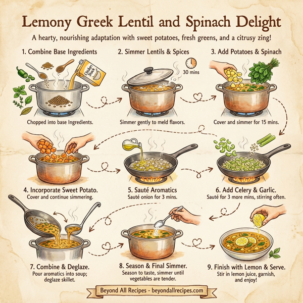 Lemony Greek Lentil and Spinach Delight instructions