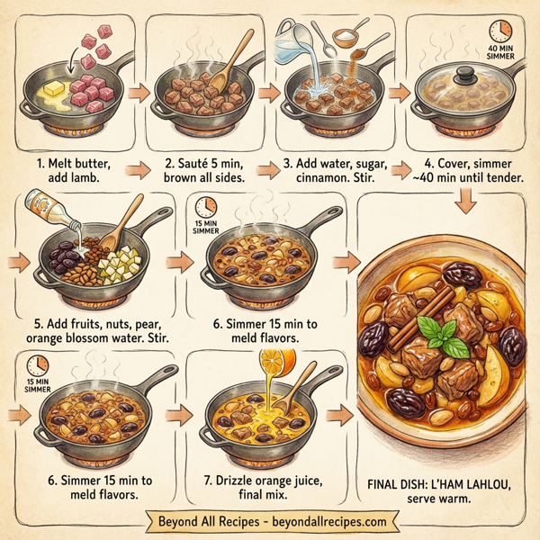 L'ham Lahlou: Sweet and Savory Lamb Delight instructions