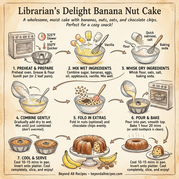 Librarian's Delight Banana Nut Cake instructions