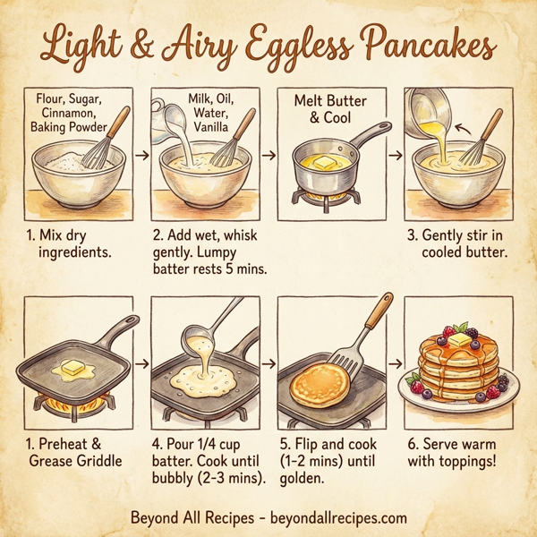 Light & Airy Eggless Pancakes instructions