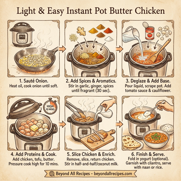 Light & Easy Instant Pot Butter Chicken instructions