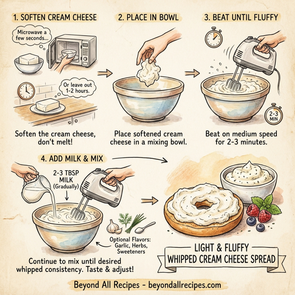 Light & Fluffy Whipped Cream Cheese Spread instructions