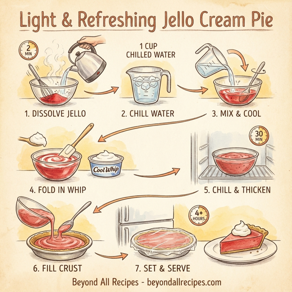 Light & Refreshing Jello Cream Pie instructions