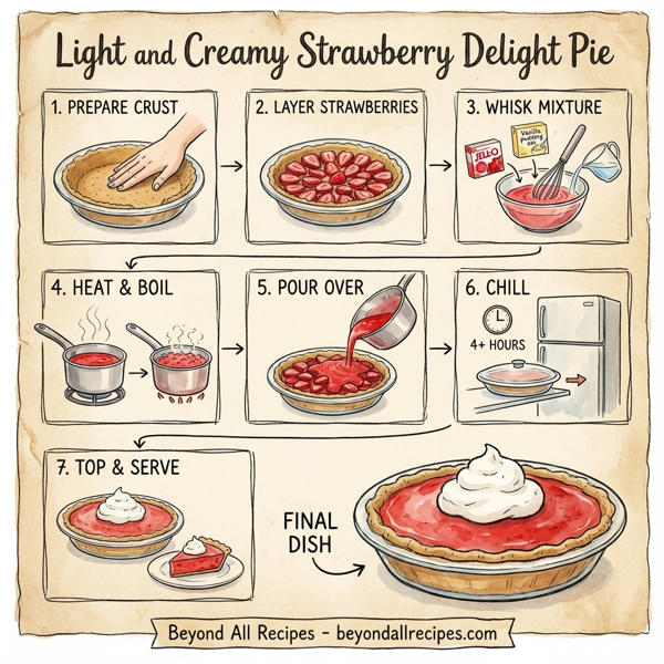 Light and Creamy Strawberry Delight Pie instructions