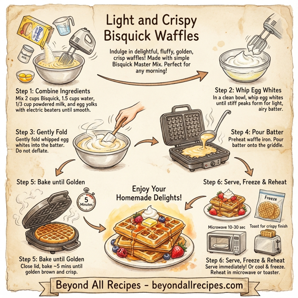 Light and Crispy Bisquick Waffles instructions