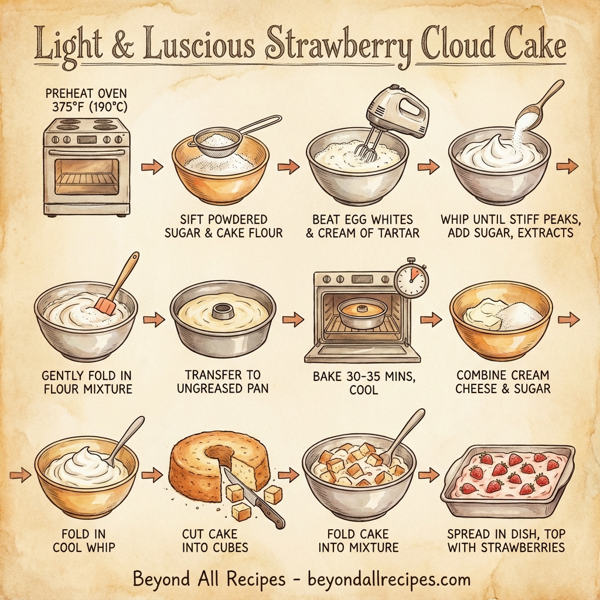 Light and Luscious Strawberry Cloud Cake instructions