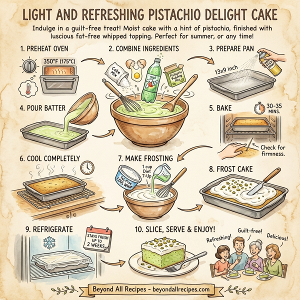 Light and Refreshing Pistachio Delight Cake instructions