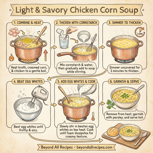 Light and Savory Chicken Corn Soup instructions