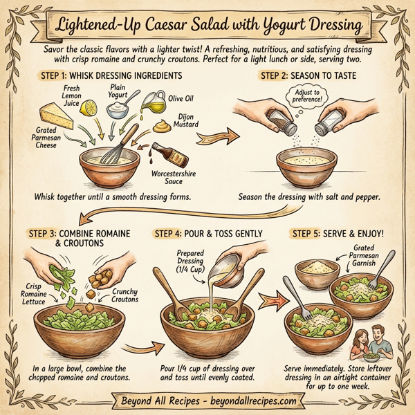 Lightened-Up Caesar Salad with Yogurt Dressing instructions
