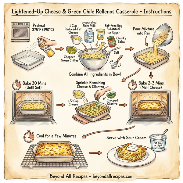 Lightened-Up Cheese and Green Chile Rellenos Casserole instructions