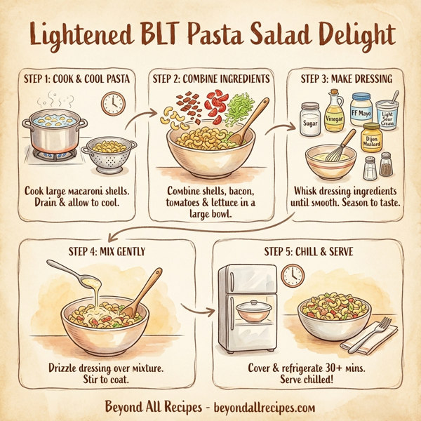 Lightened BLT Pasta Salad Delight instructions