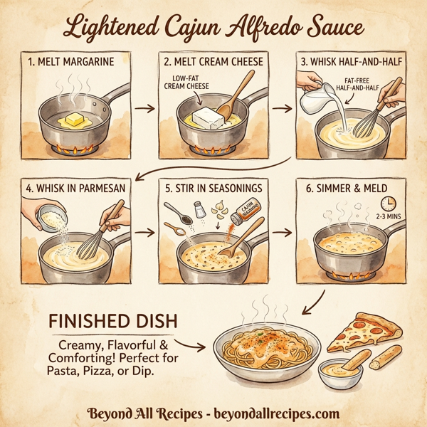 Lightened Cajun Alfredo Sauce instructions