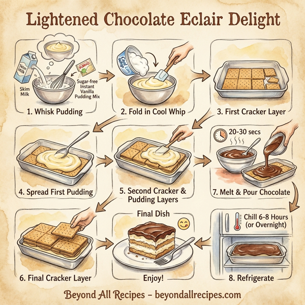 Lightened Chocolate Eclair Delight instructions