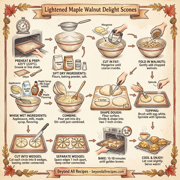 Lightened Maple Walnut Delight Scones instructions