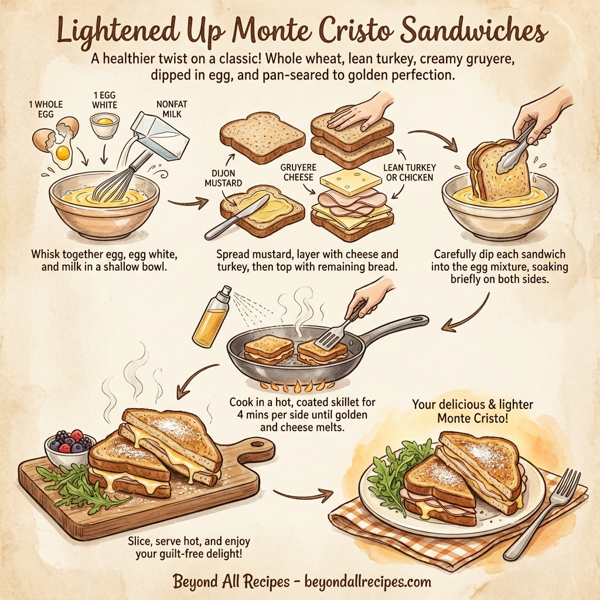 Lightened Up Monte Cristo Sandwiches instructions