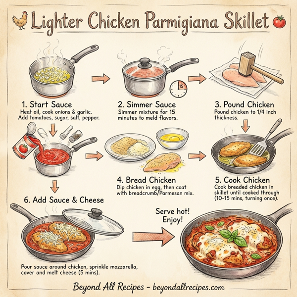 Lighter Chicken Parmigiana Skillet instructions
