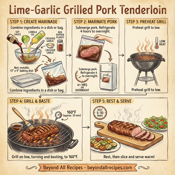 Lime-Garlic Grilled Pork Tenderloin instructions
