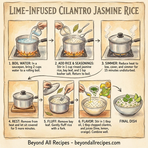 Lime-Infused Cilantro Jasmine Rice instructions