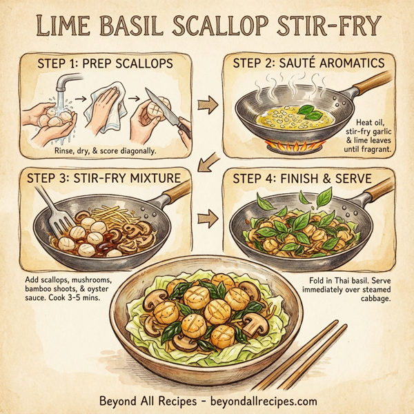 Lime Basil Scallop Stir-Fry instructions
