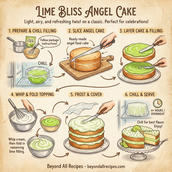 Lime Bliss Angel Cake instructions