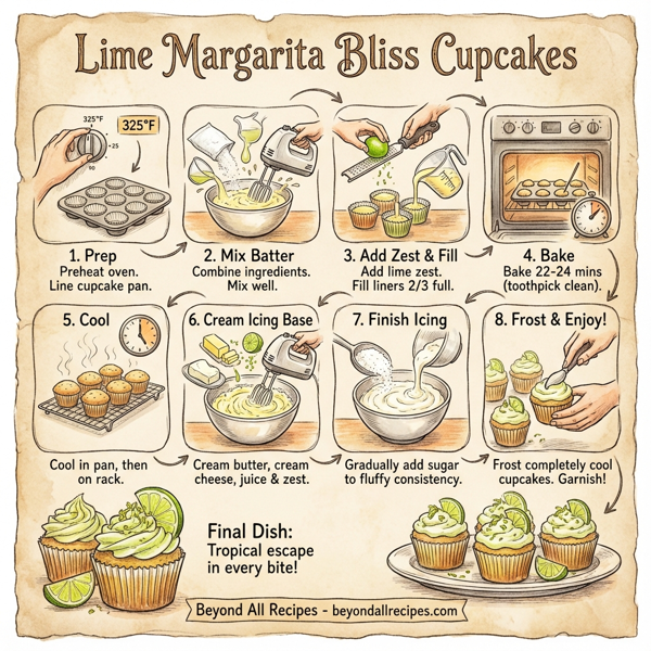 Lime Margarita Bliss Cupcakes instructions