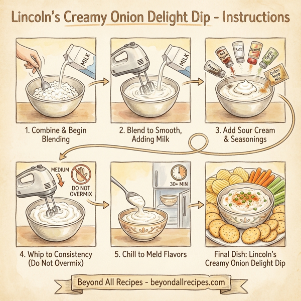Lincoln's Creamy Onion Delight Dip instructions