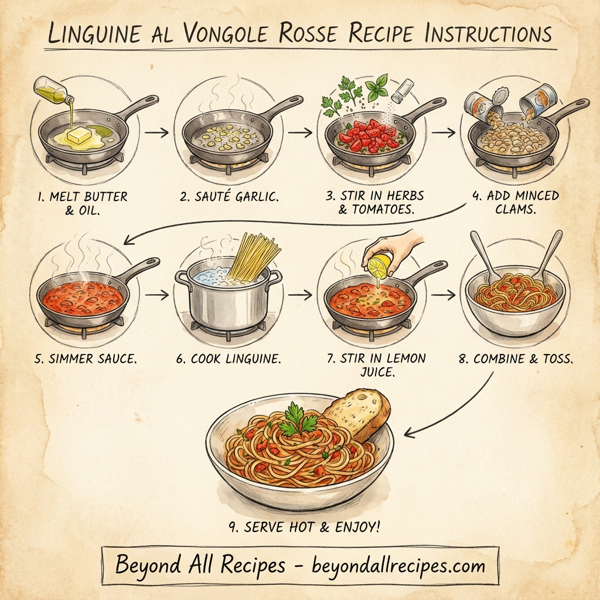 Linguine al Vongole Rosse instructions