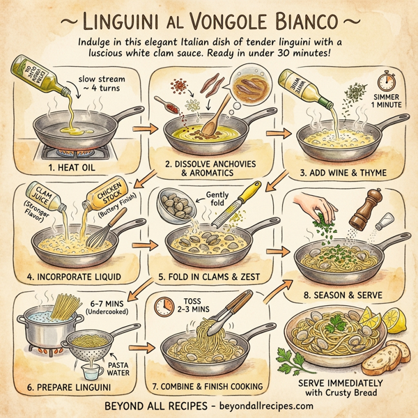 Linguini al Vongole Bianco instructions