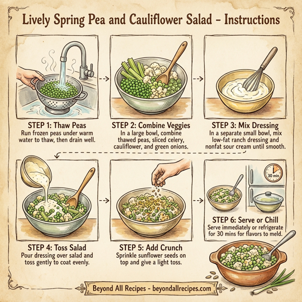 Lively Spring Pea and Cauliflower Salad instructions