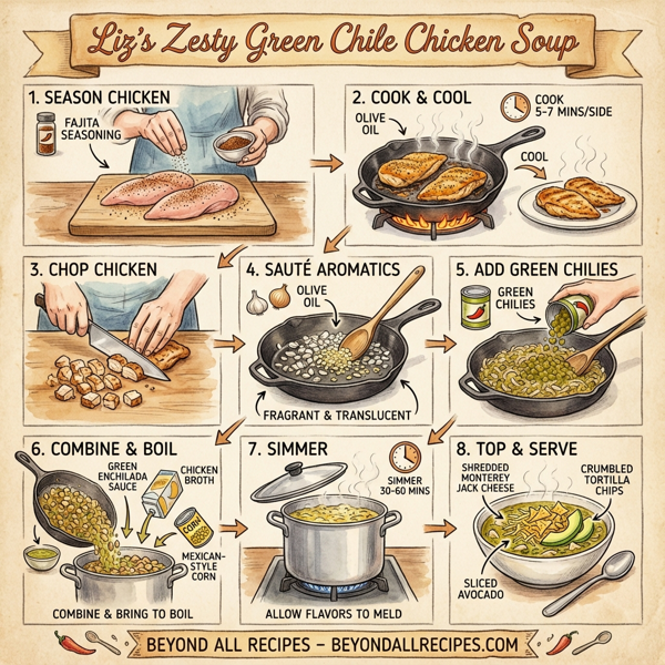 Liz's Zesty Green Chile Chicken Soup instructions
