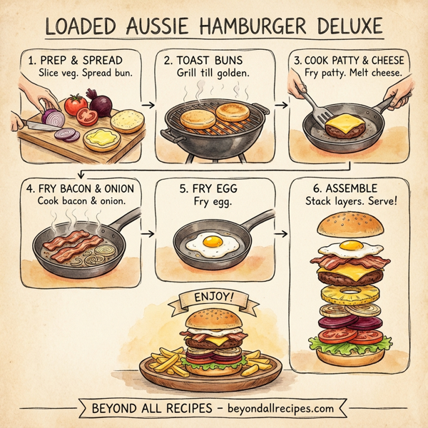 Loaded Aussie Hamburger Deluxe instructions