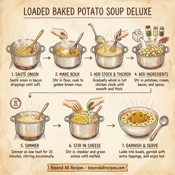 Loaded Baked Potato Soup Deluxe instructions