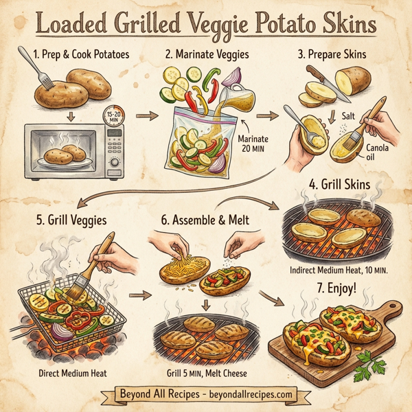 Loaded Grilled Veggie Potato Skins instructions
